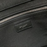 Saint Laurent Rive Gauche Tote Bag In Linen And Leather 499290 Black
